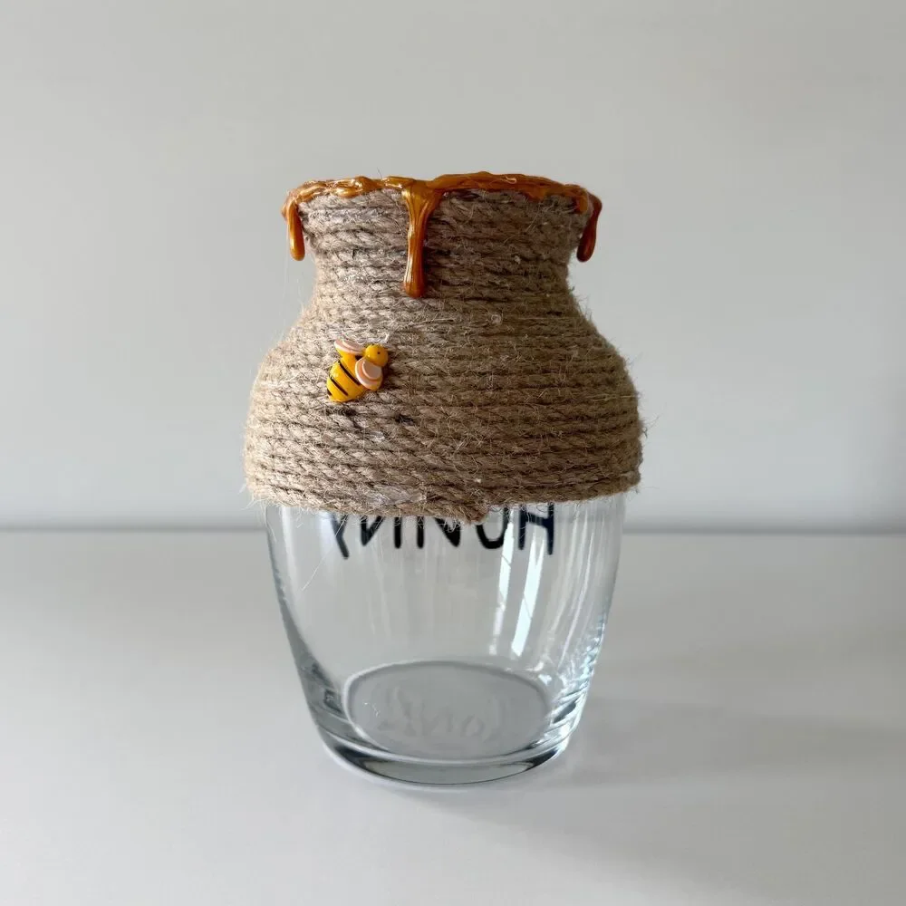 Handmade Winnie the Pooh Honey Pot Vase, Baby Shower Decor, Birthday Party